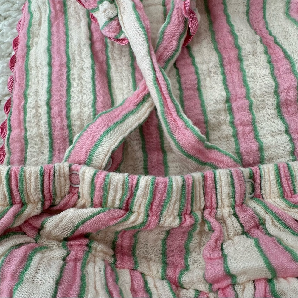 Angel Dear Ric-Rac Ruffle Sunsuit - Candy Stripe - Picture 5 of 6